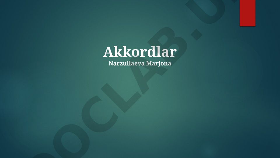 To'y marosimlarida akkordlarning ahamiyati va qo'llanilishi