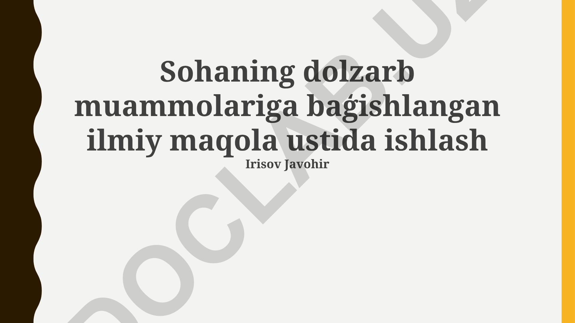 Qarish jarayonining molekulyar mexanizmlari va terapevtik yondashuvlar