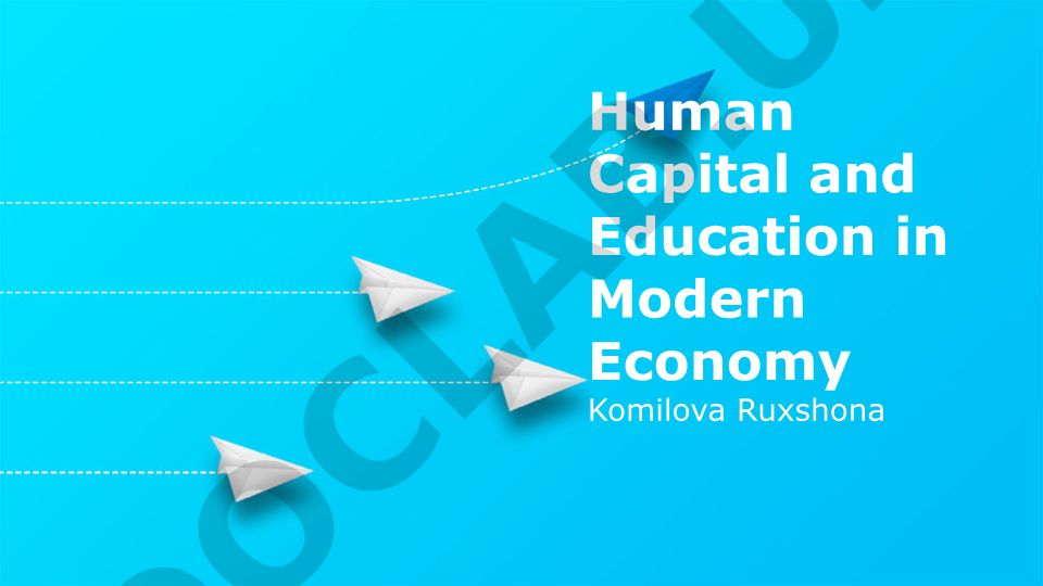 Human Capital and Education in Modern Economy