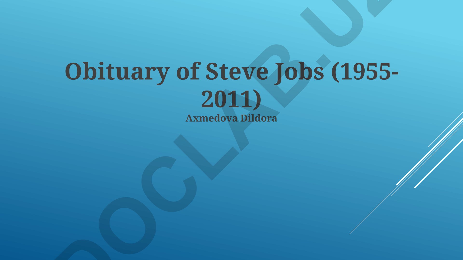Steve Jobs hayoti va merosi