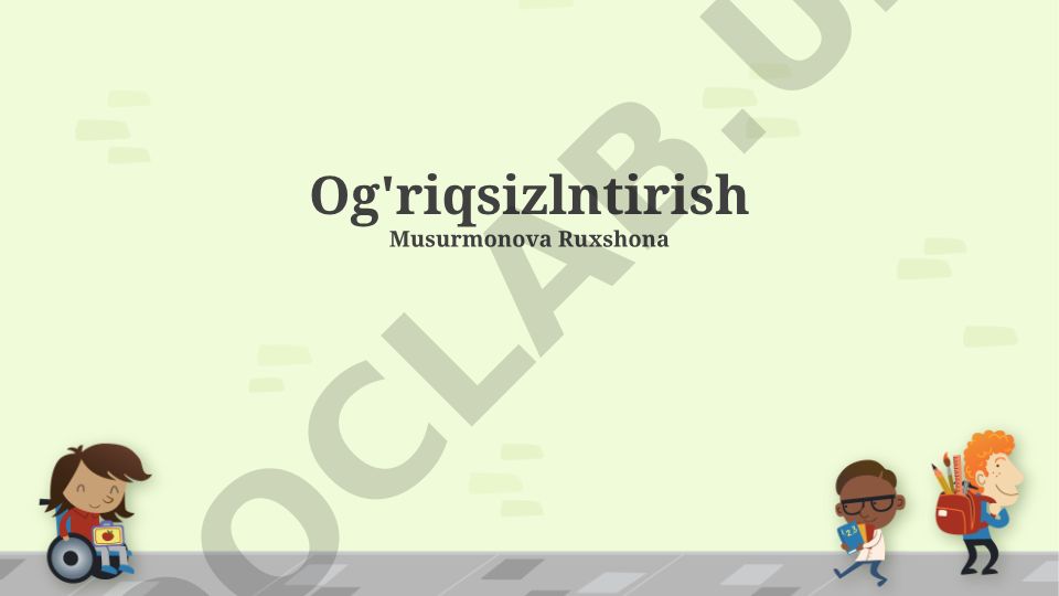 Og'riq mexanizmlari va davolash usullari