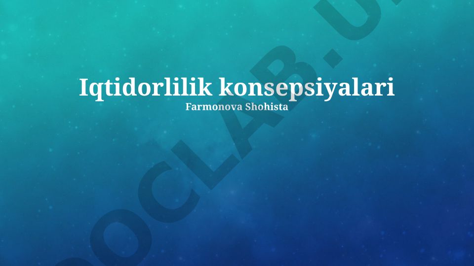 Iqtidorli bolalarni aniqlash va ular bilan ishlash