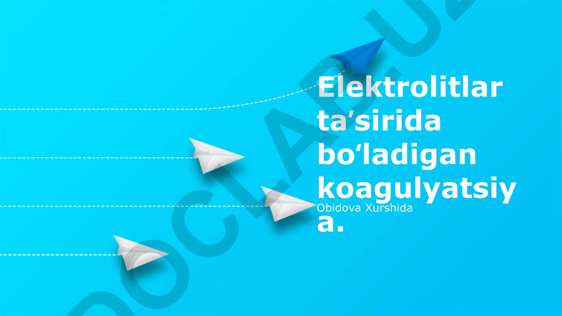 Elektrolitlar ta'sirida bo'ladigan koagulyatsiya
