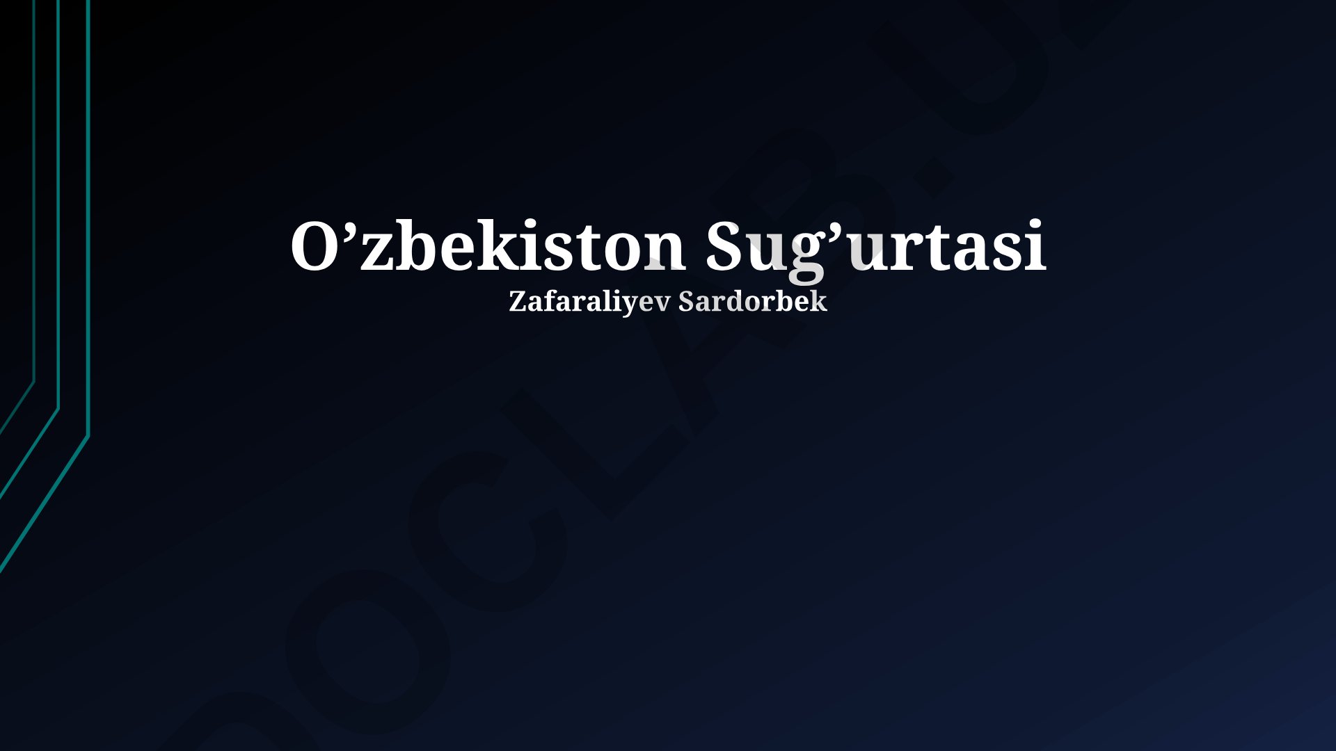 O'zbekiston sug'urta bozori: turlari, rivojlanish istiqbollari va faoliyat