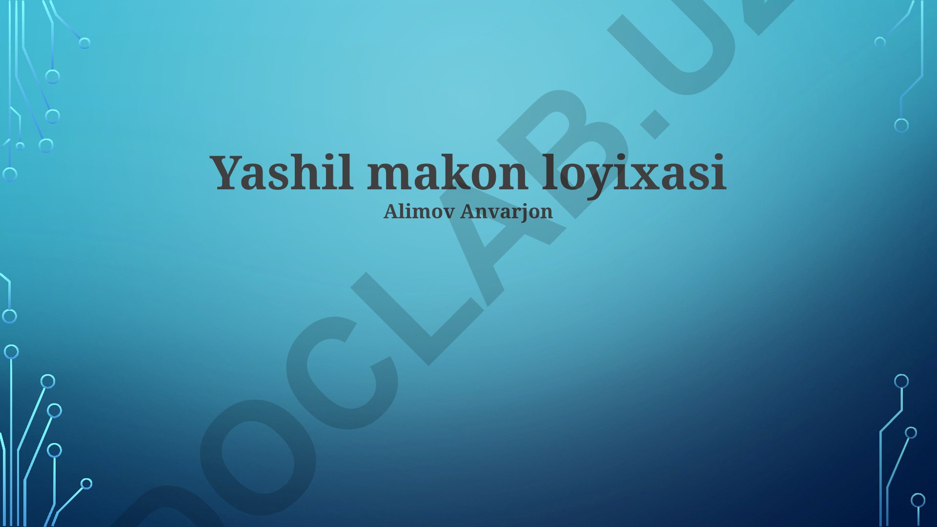 Yashil makon loyihasi