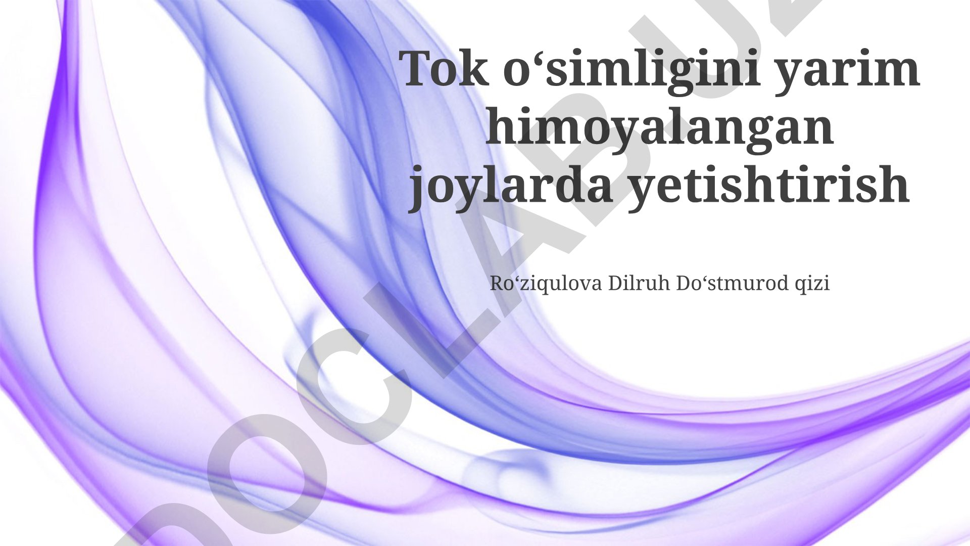 Yarim himoyalangan hududlarda sanoat kanabisini yetishtirish