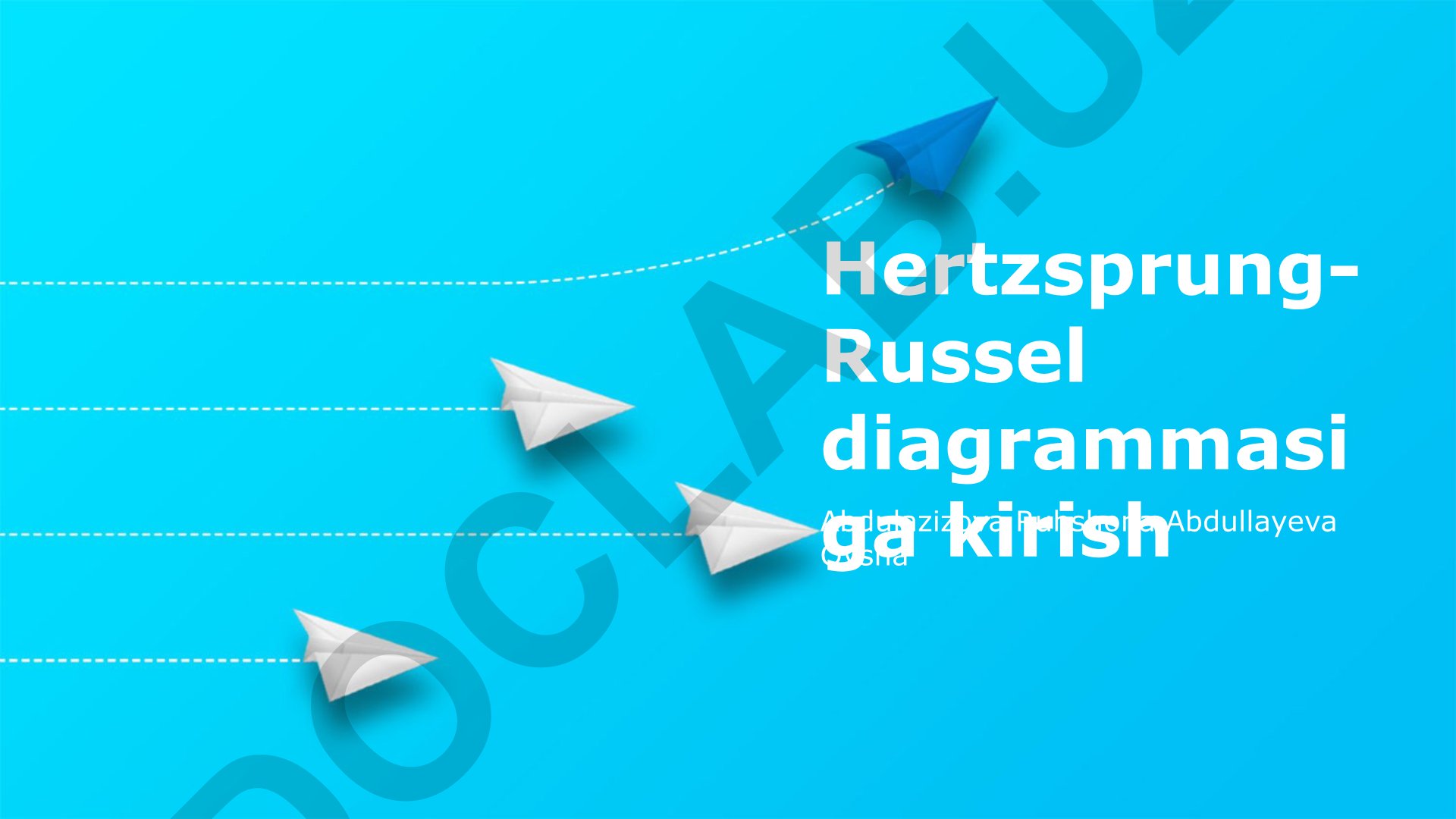 Hertzsprung-Russel diagrammasiga kirish