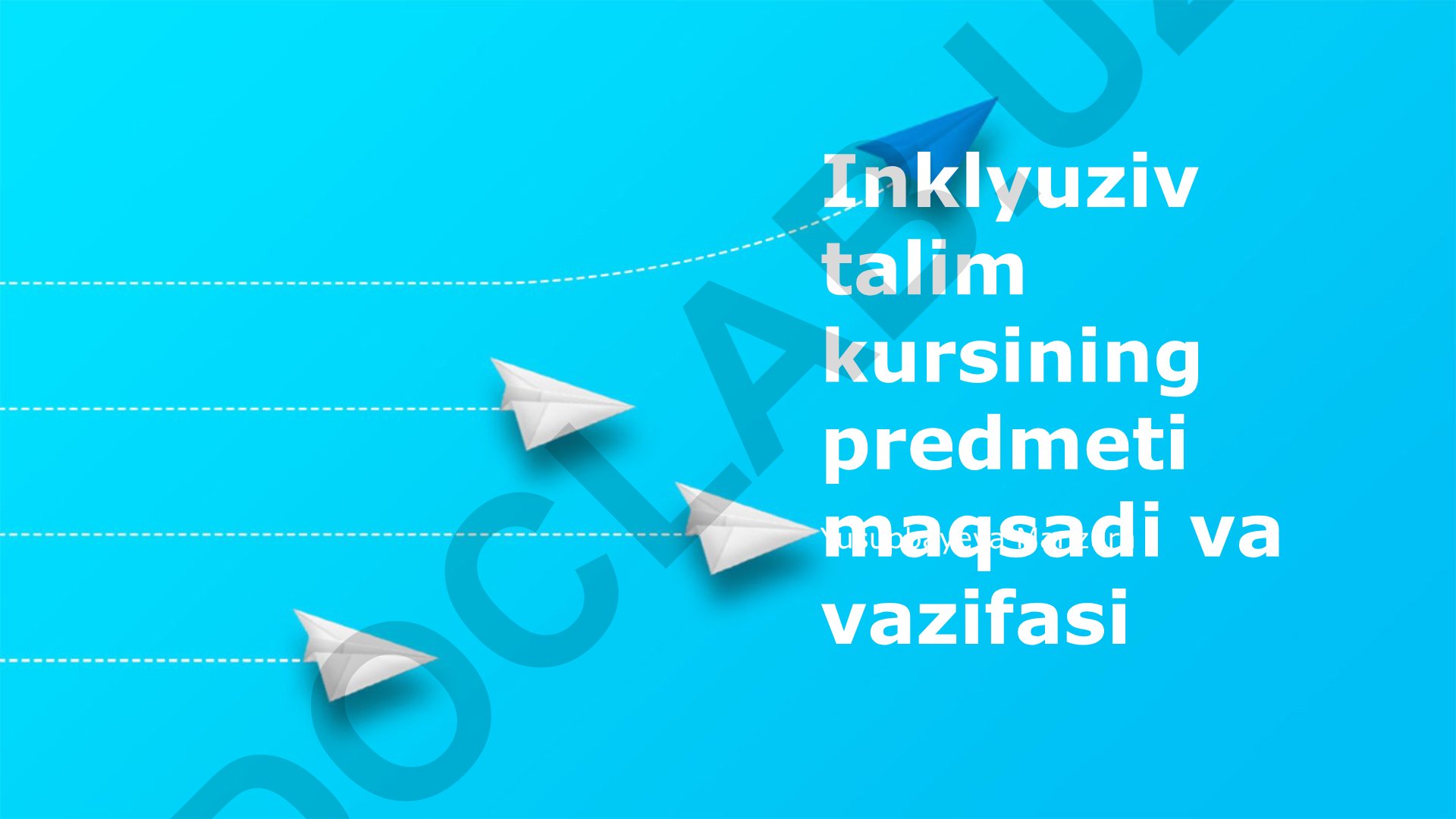 Inklyuziv Ta'lim Kursining Maqsadi, Vazifalari va Tamoyillari