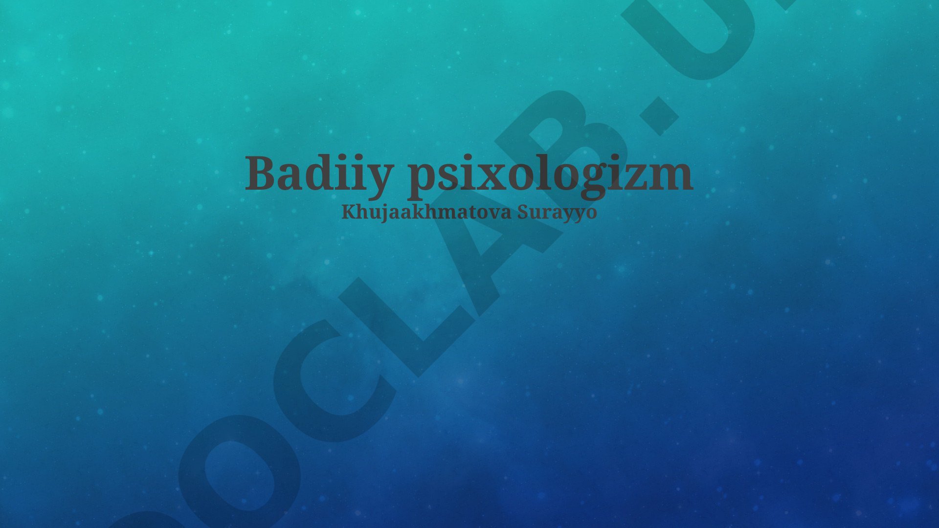 Badiiy psixologizm