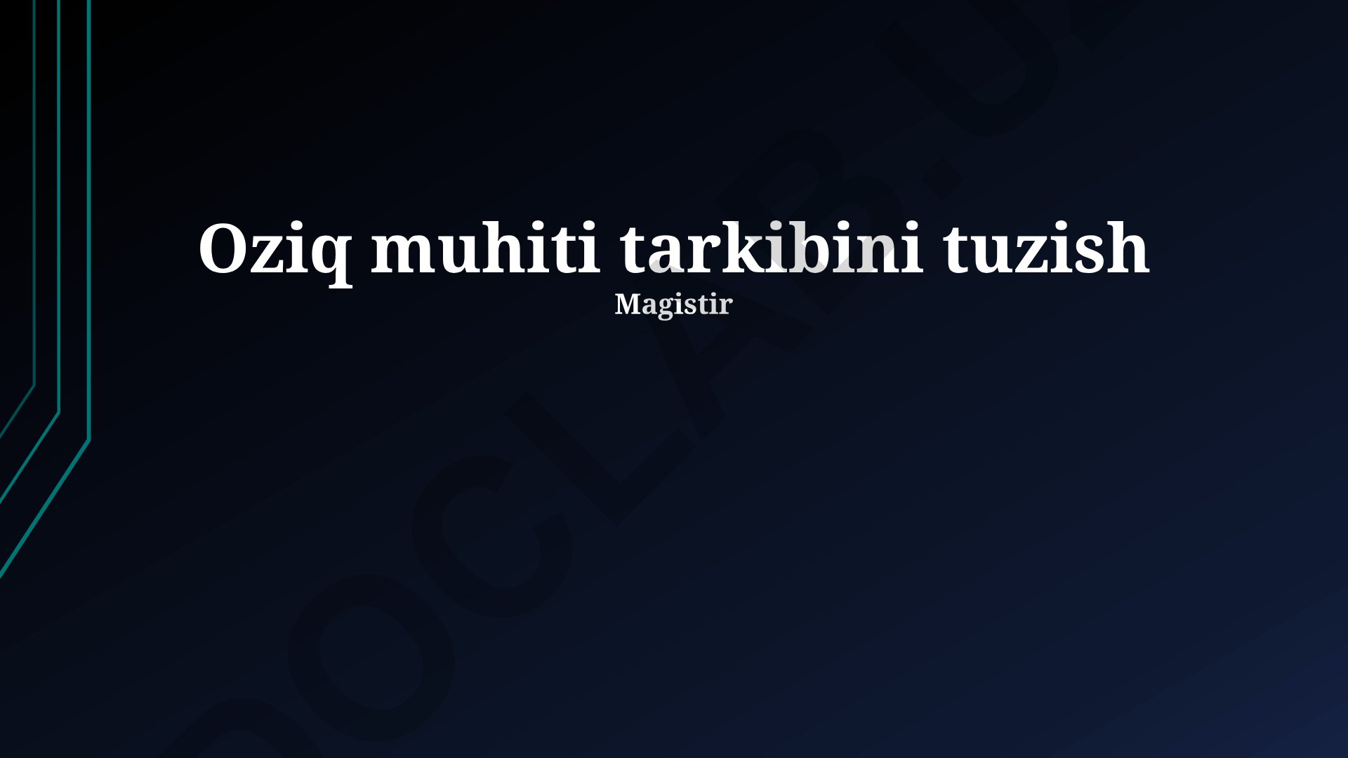 Atrof-muhit tarkibi va ekologik muvozanat