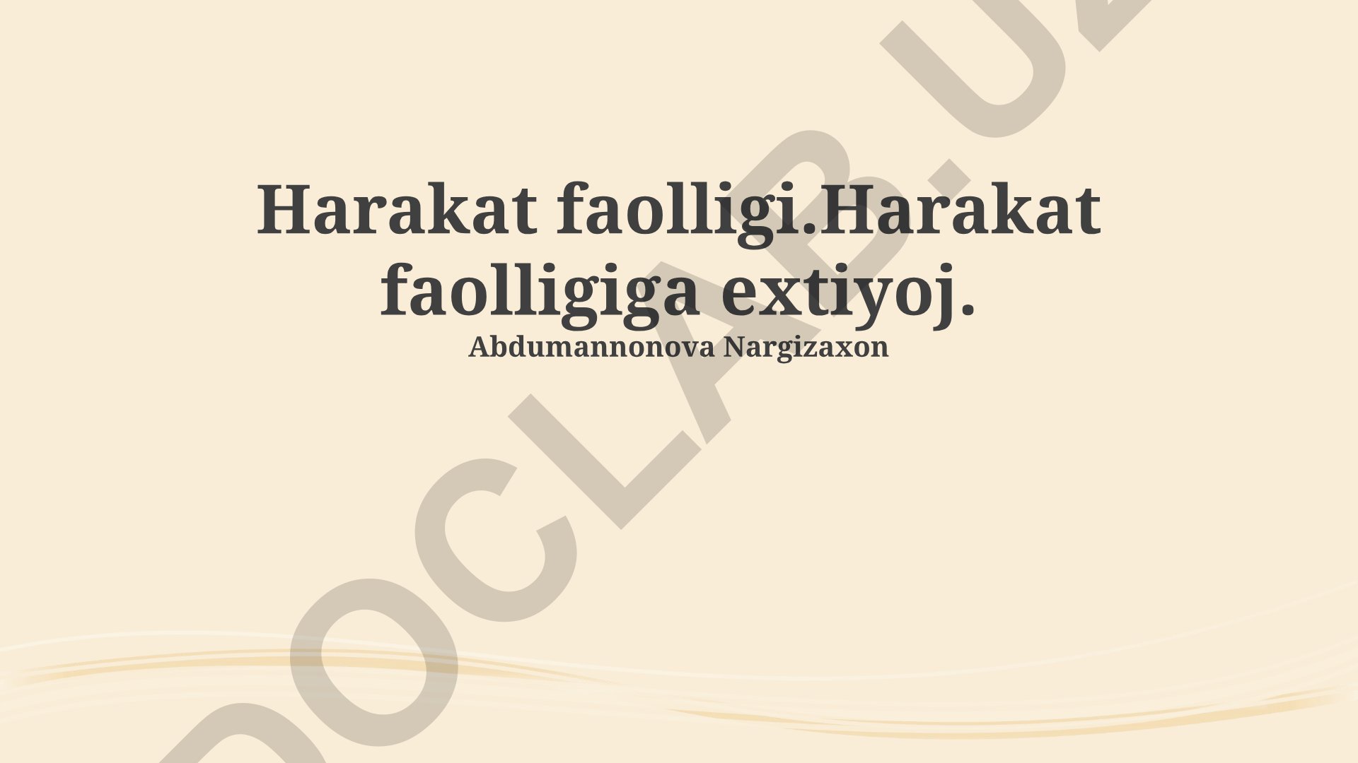 Motor faoliyati va jismoniy harakatning ahamiyati