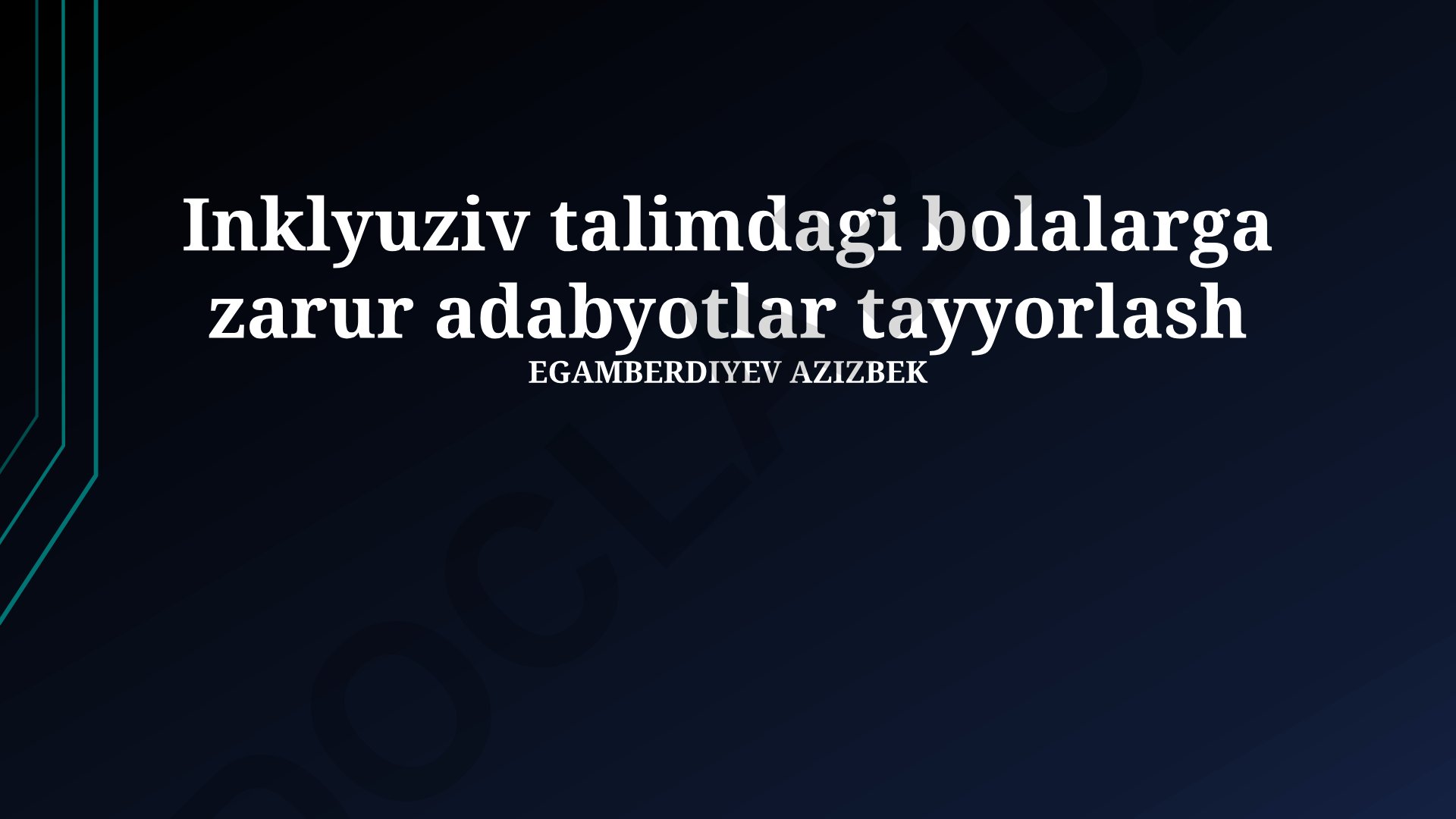 Inklyuziv ta'limdagi bolalar uchun adabiyotlar tayyorlash