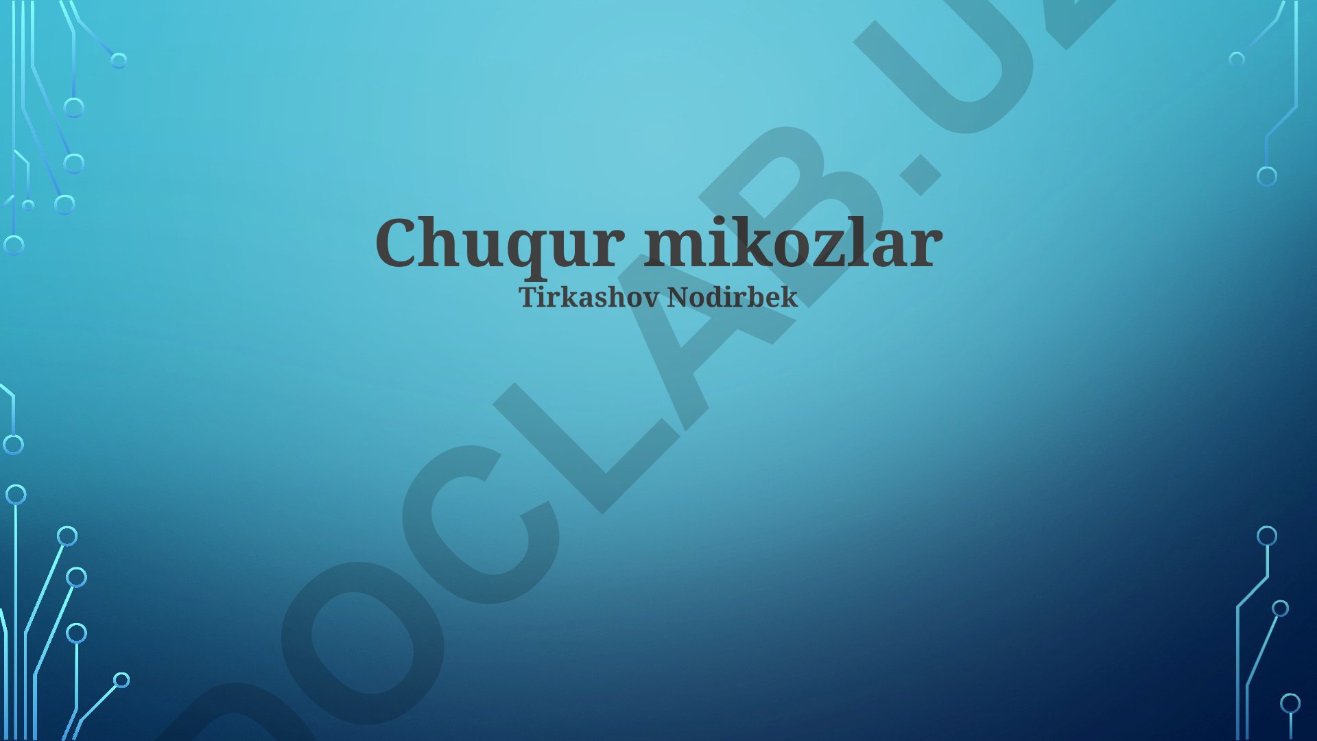 Chuqur mikozlarning patogenezi, diagnostikasi va davolash