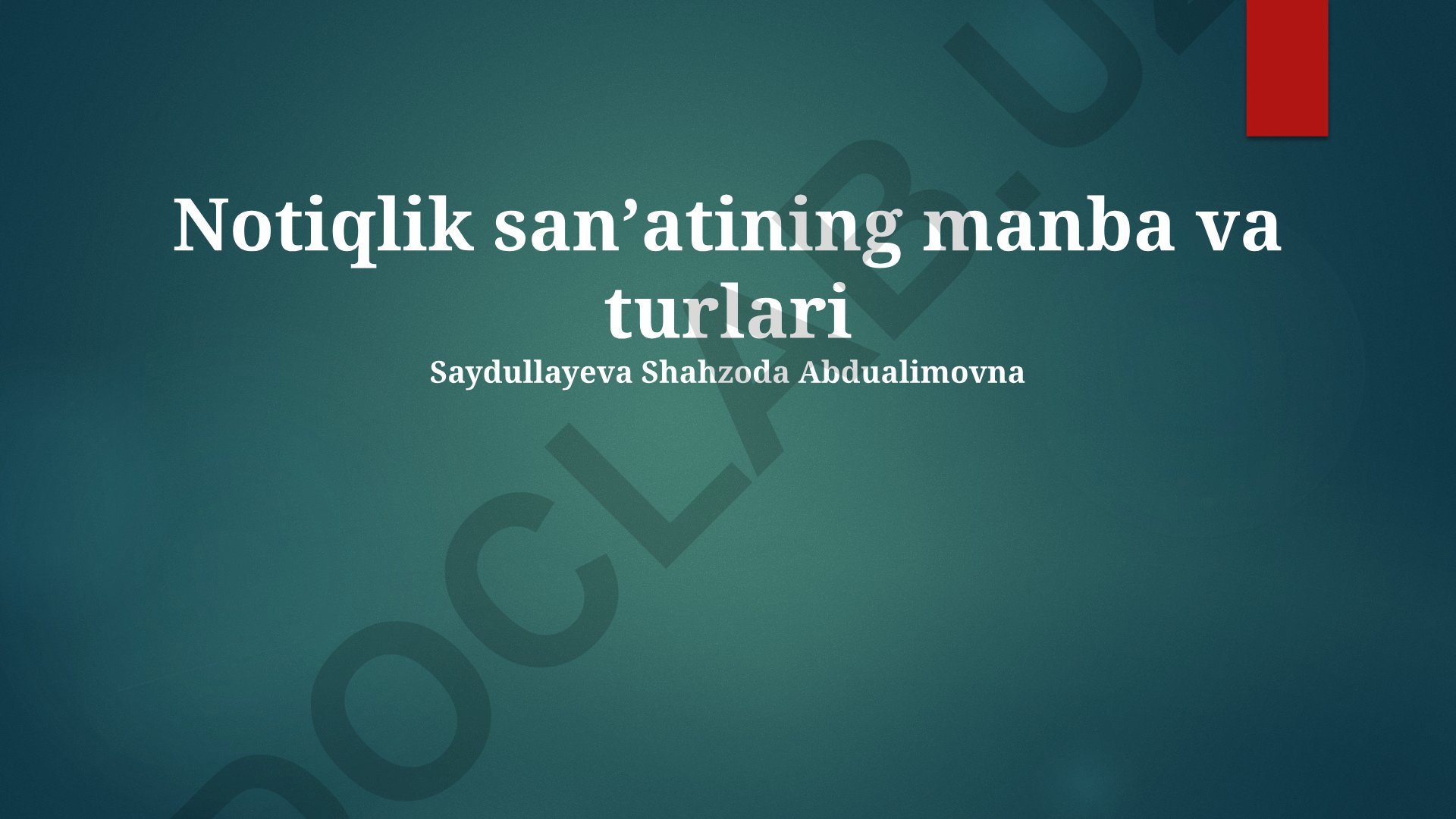 Razvedka sanʼatining manba va turlari