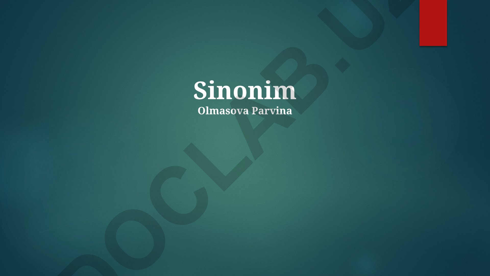 Sinonimlarning Ta'rifi, Turlari va Qoʻllanilishi