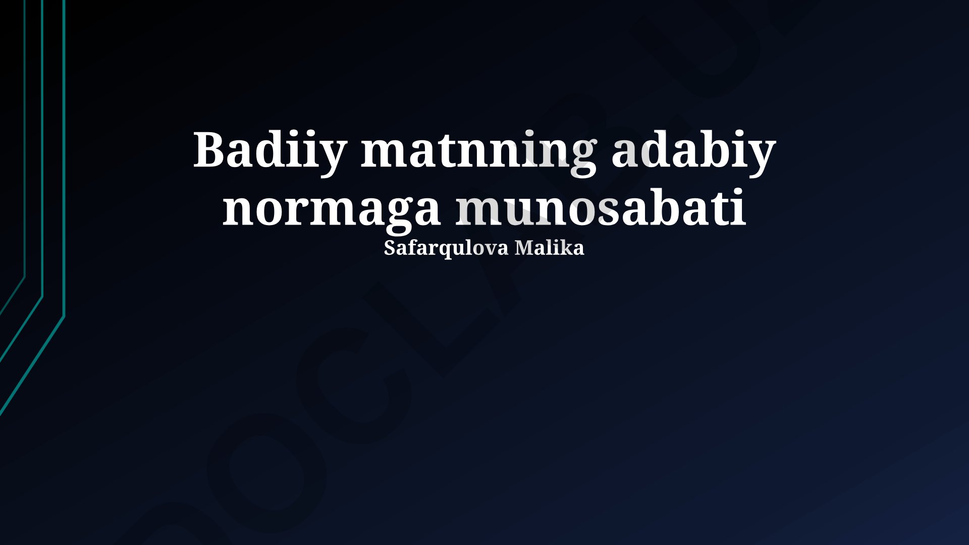 Badiiy matnning adabiy normaga munosabati