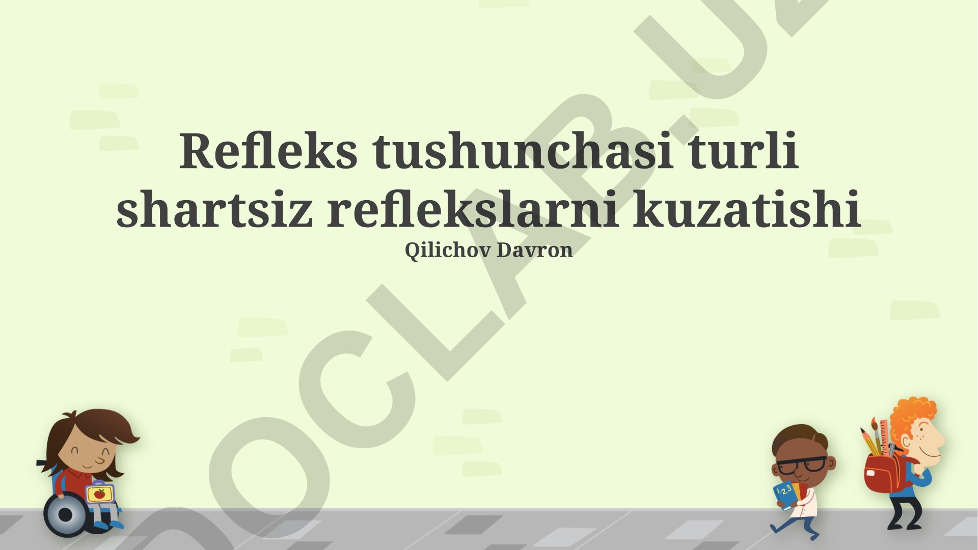 Refleks tushunchasi va shartsiz reflekslarni kuzatish