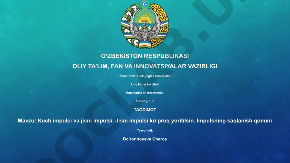 Kuch impulsi va jism impulsi