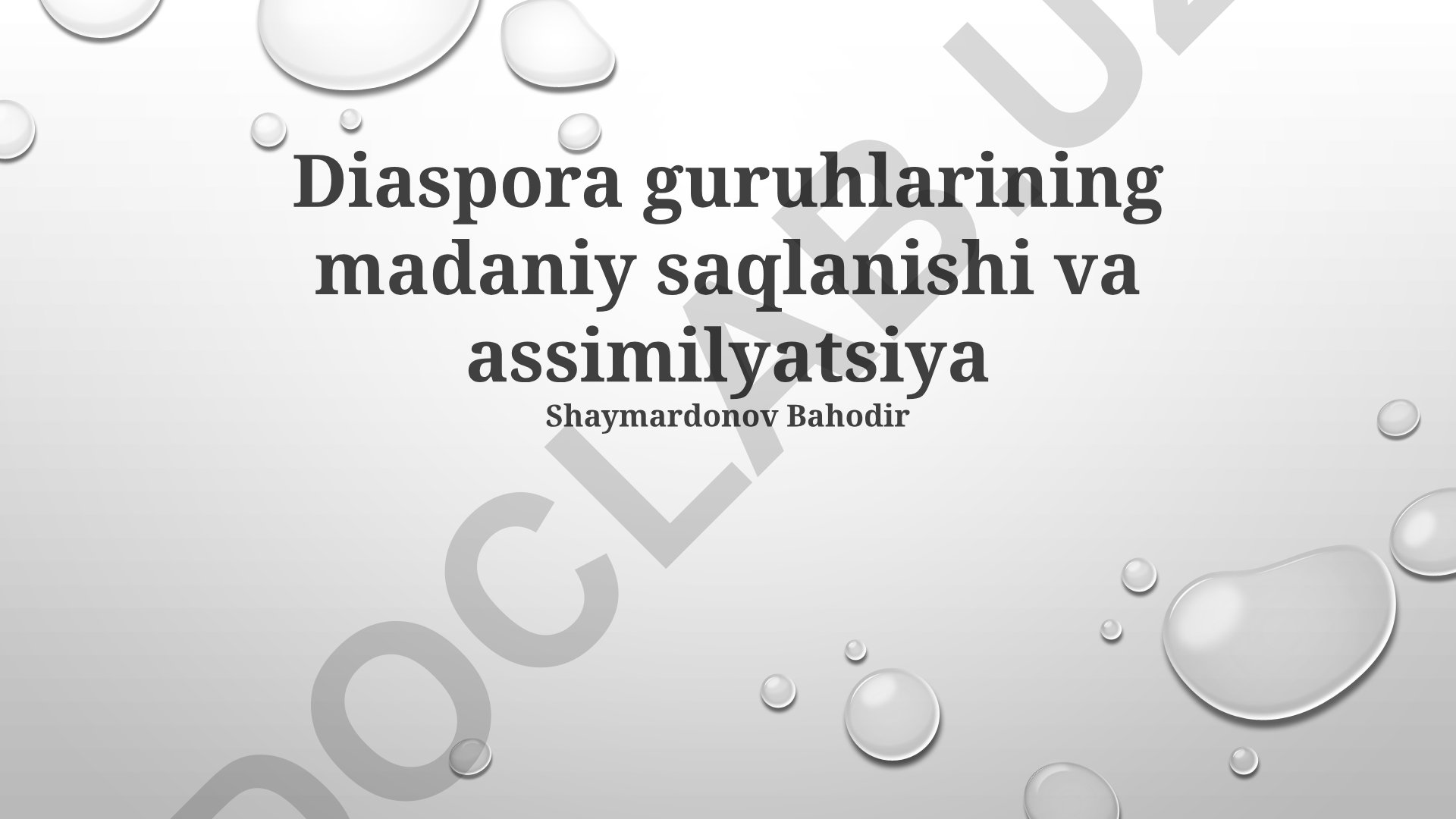 Diaspora guruhlarining madaniy saqlanishi va assimilyatsiya