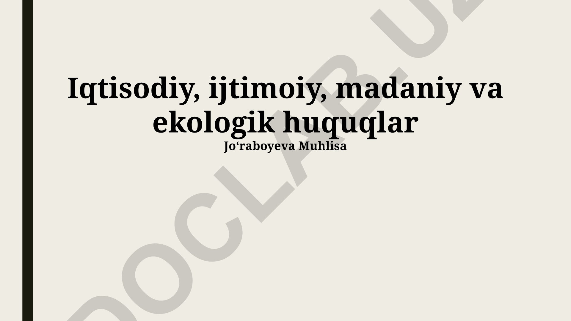 Iqtisodiy, ijtimoiy, madaniy va ekologik huquqlar