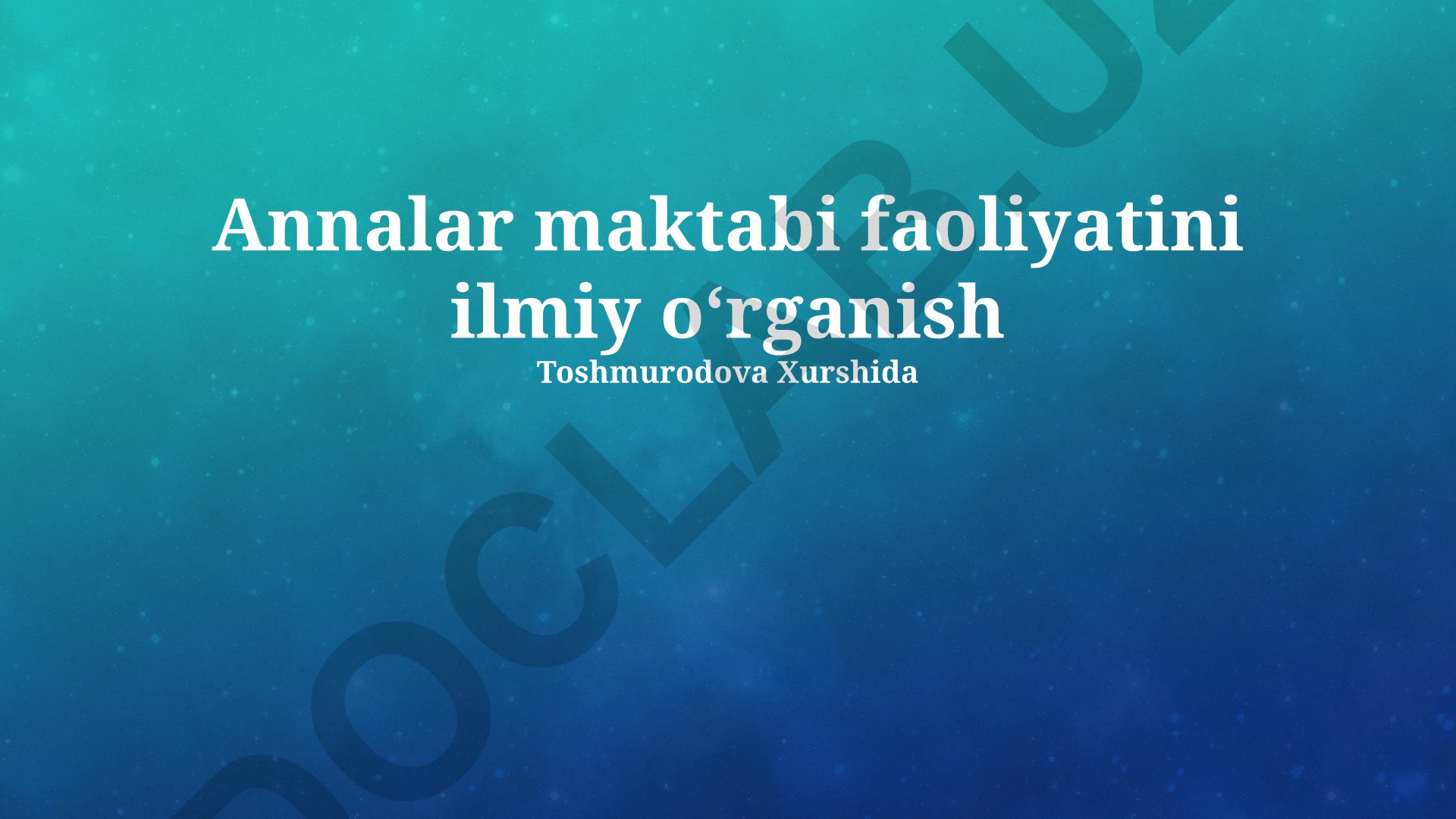 Annalar maktabi faoliyatini ilmiy oʻrganish