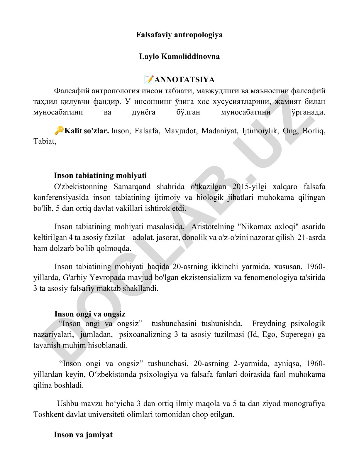 Falsafaviy antropologiya