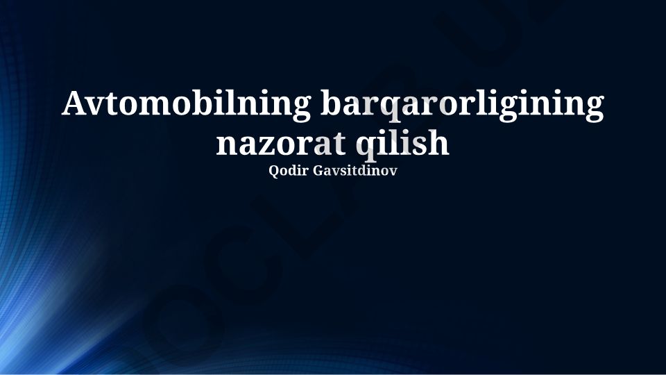 Avtomobil barqarorlik nazorati tizimi (ABS) va uning ishlash prinsipi