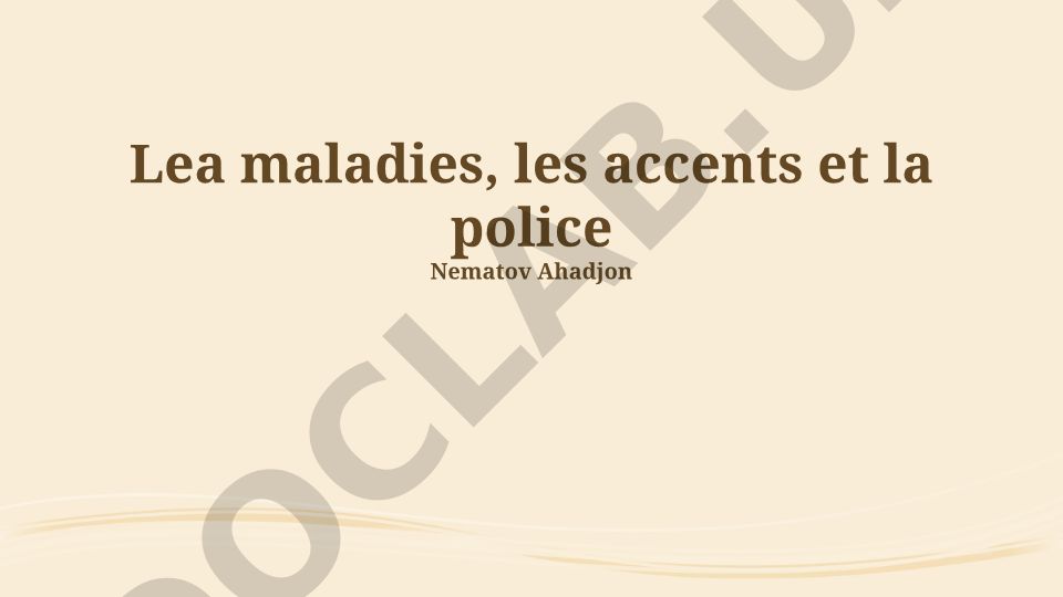 La police d'écriture, maladies de lecture et accents