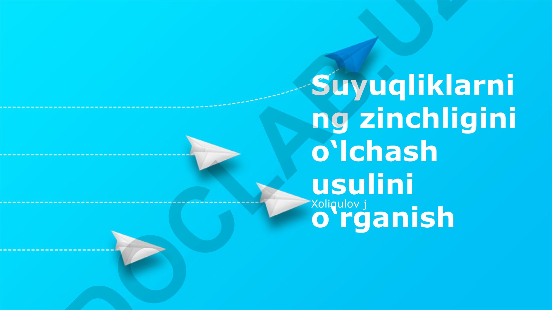 Suyuqliklarning zichligini o'lchash usullari