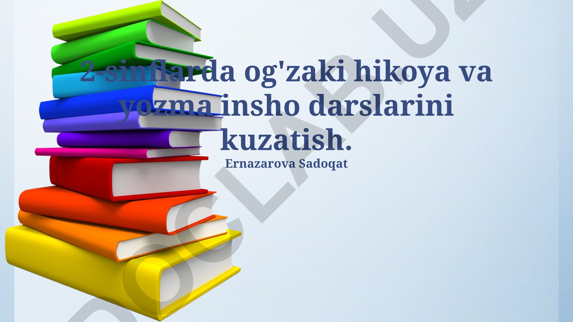 Ikkinchi sinf o'quvchilarining og'zaki hikoya va yozma insho darslarini kuzatish