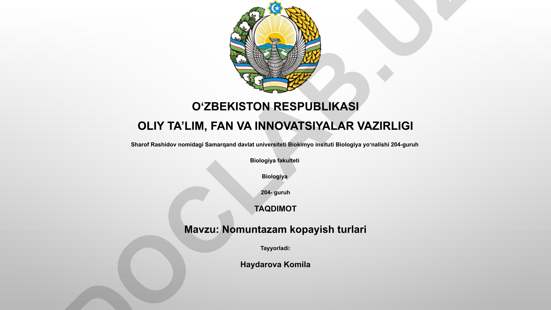 Nomuntazam kopayish turlari