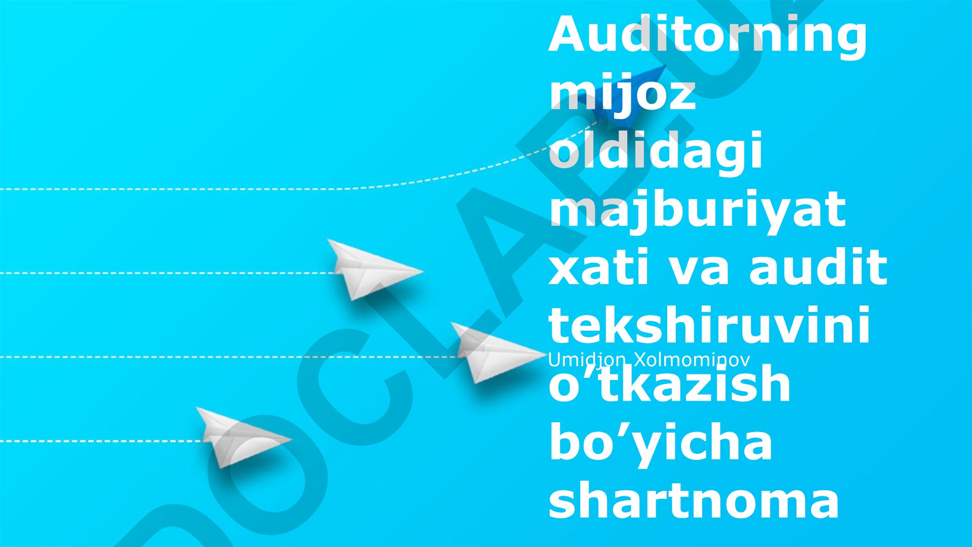 Auditorlik tekshiruvi jarayonlari va majburiyatlar