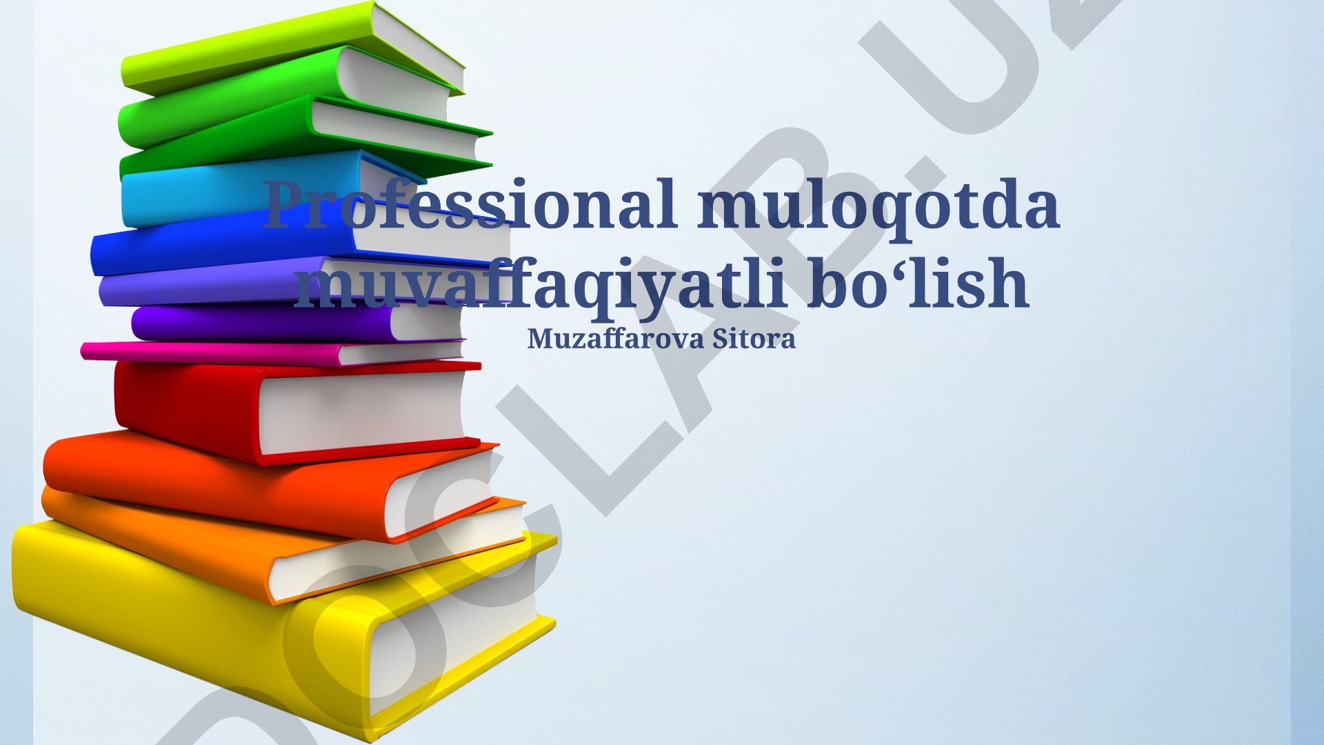 Professional muloqotda muvaffaqiyatli bo'lish