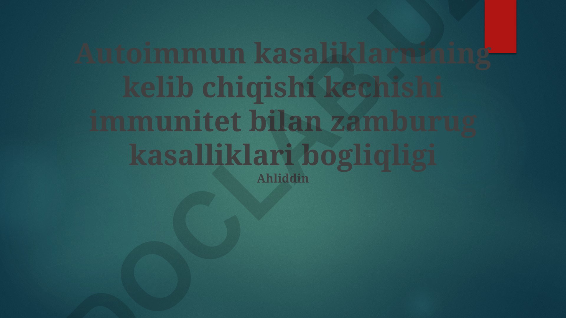 Autoimmun kasalliklarning kelib chiqishi va immunitet bilan zamburug' kasalliklari bog'liqligi