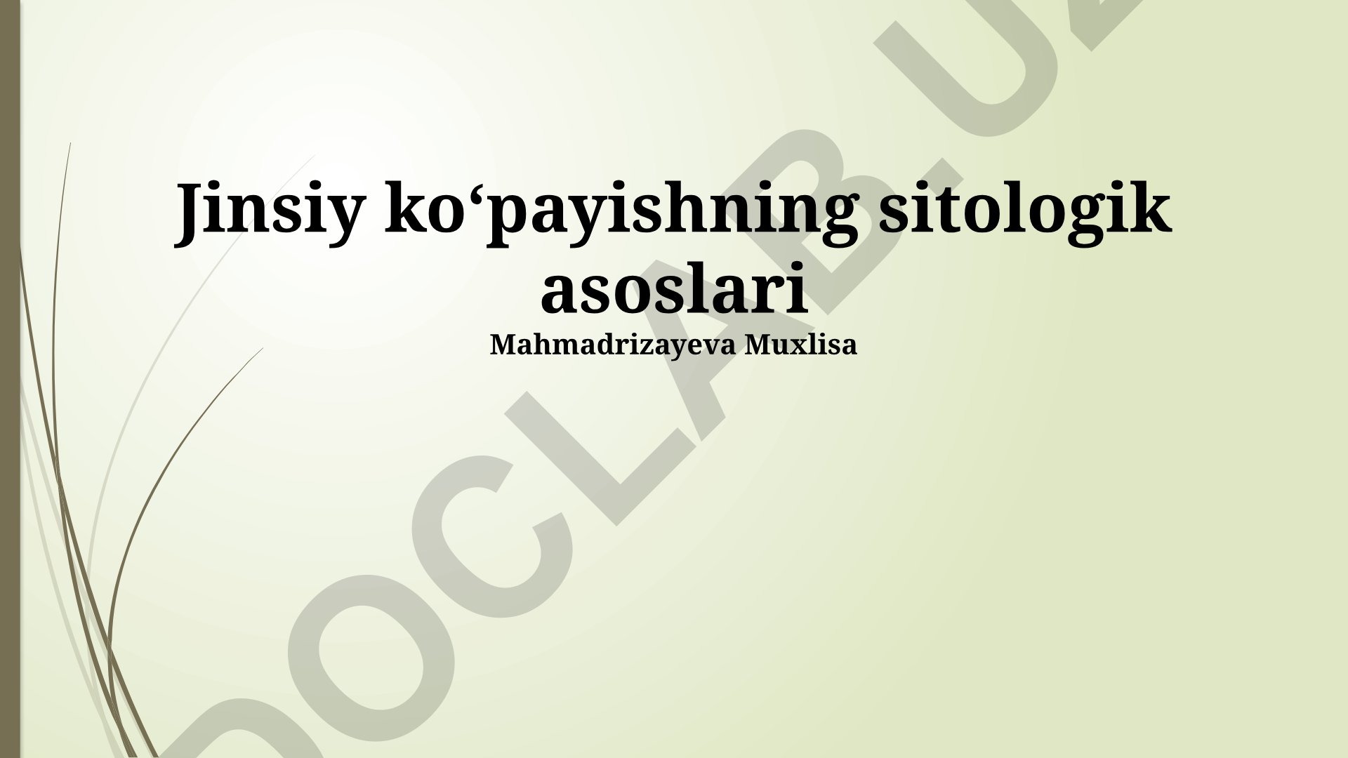Jinsiy koʻpayishning sitologik asoslari