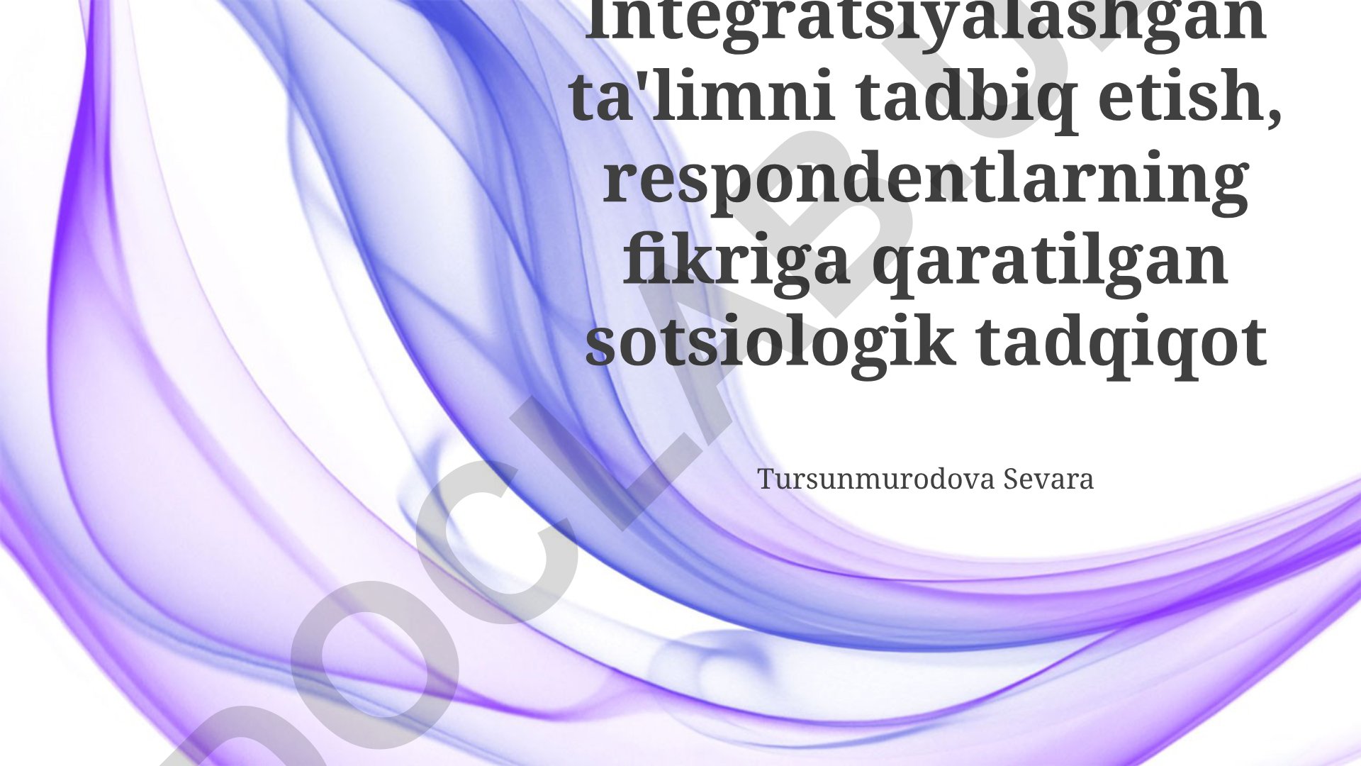 Inklyuziv ta'limni joriy etishga oid respondentlar fikrlari