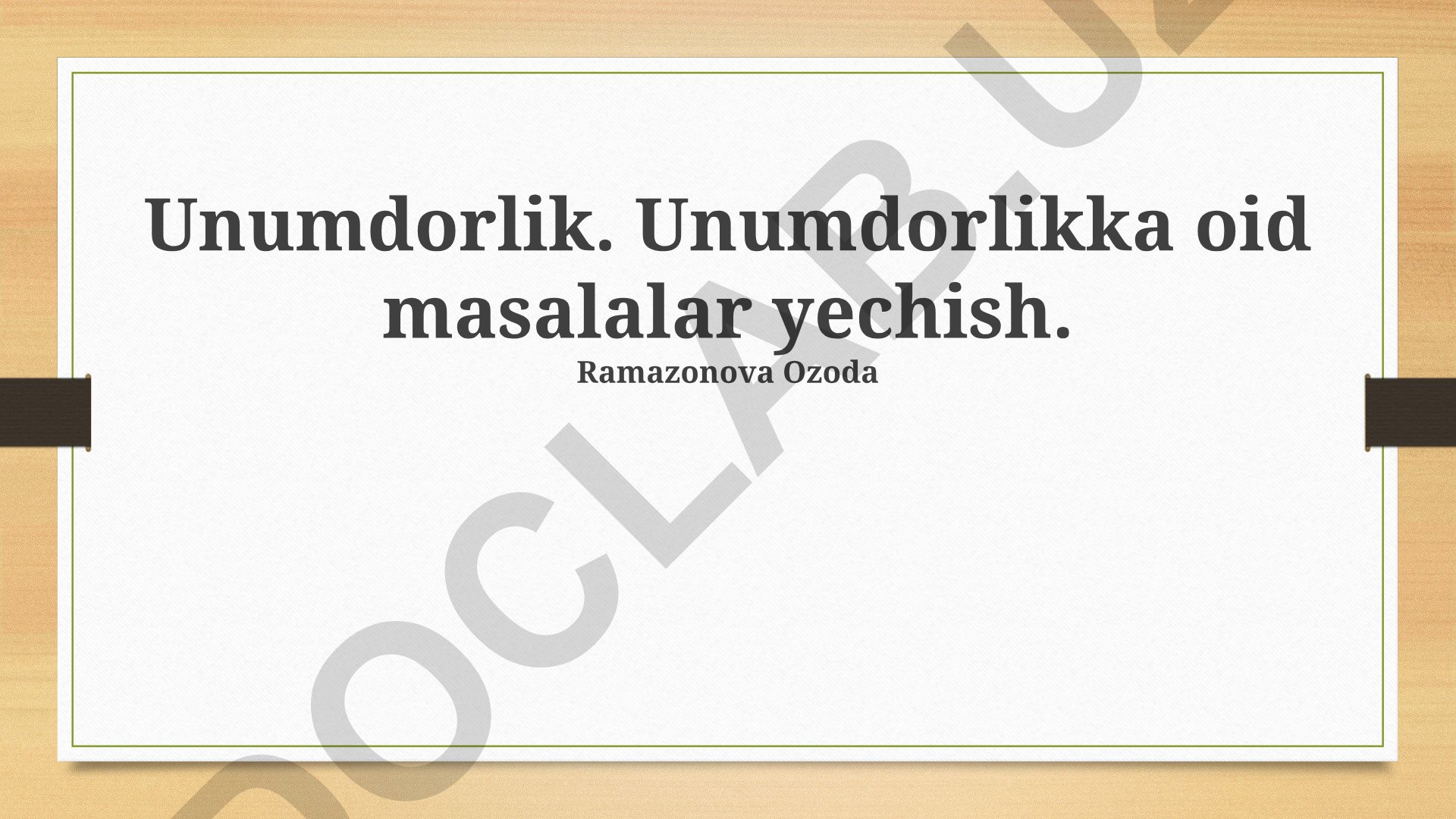Surrogat onalik va bepushtlik masalalari