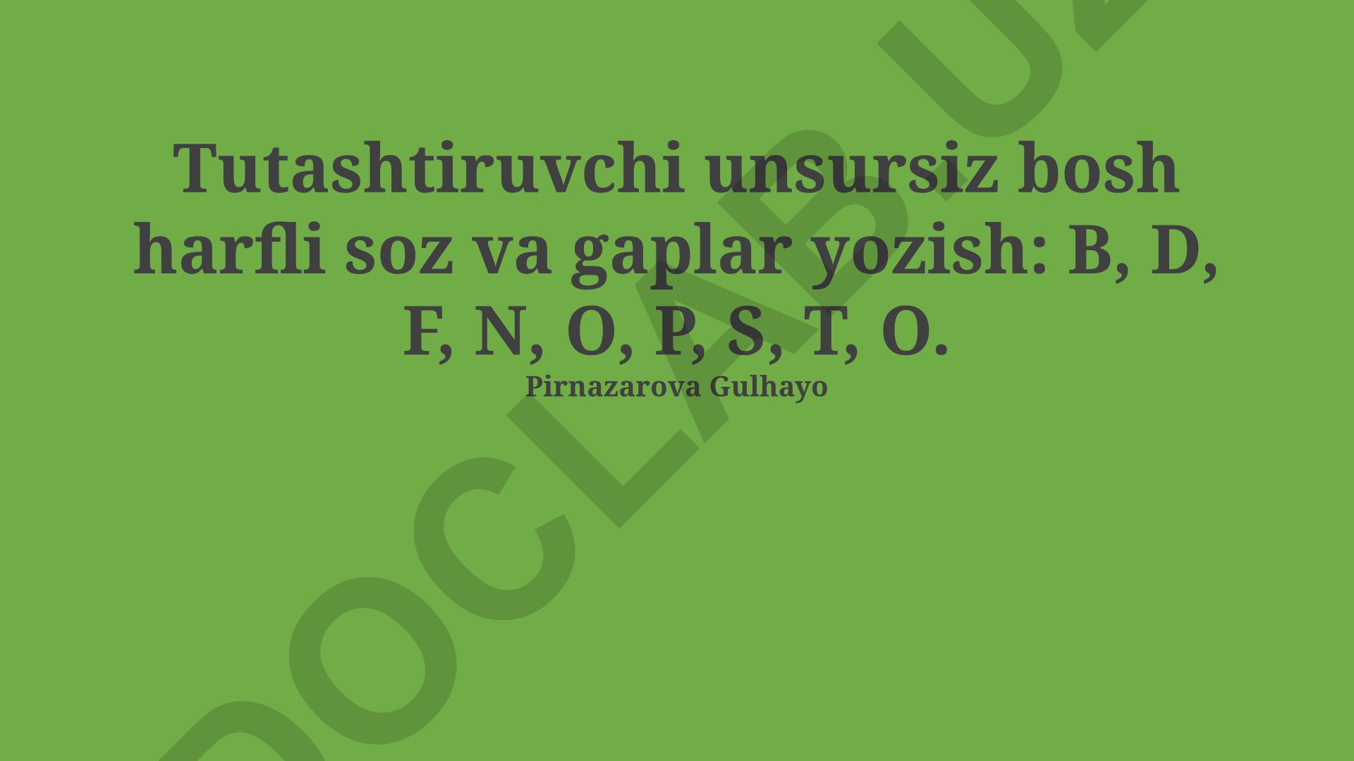 O'zbek tilida so'z va gaplarning tuzilishi va miso tayyorlash