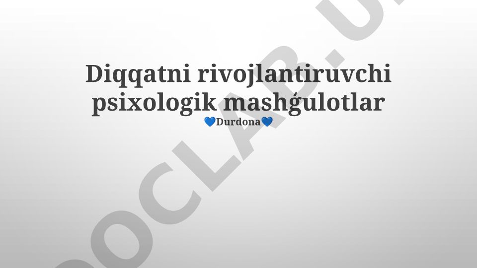 Diqqatni rivojlantiruvchi psixologik mashg'ulotlar va strategiyalar