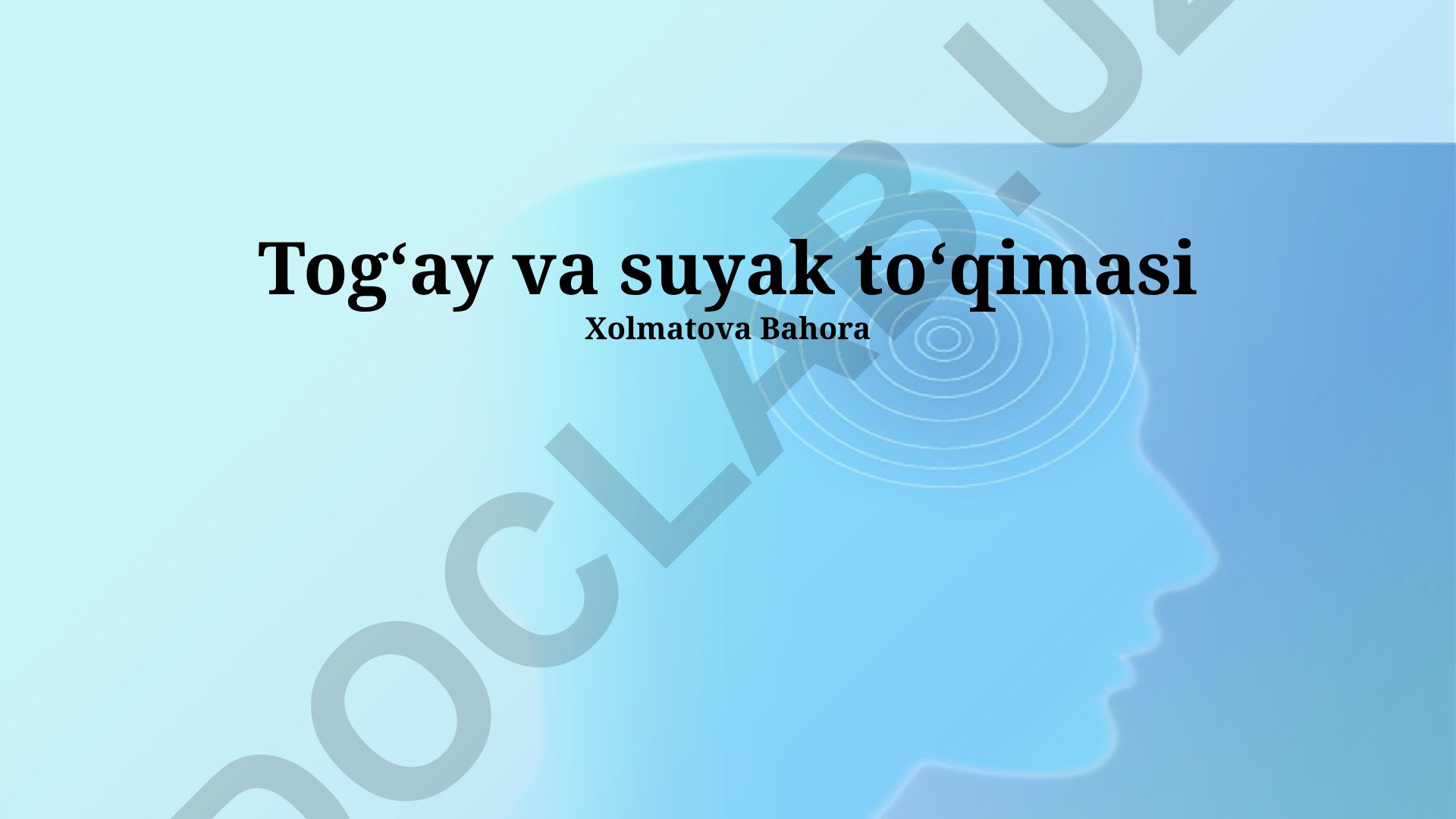 Togʻay va suyak toʻqimasi
