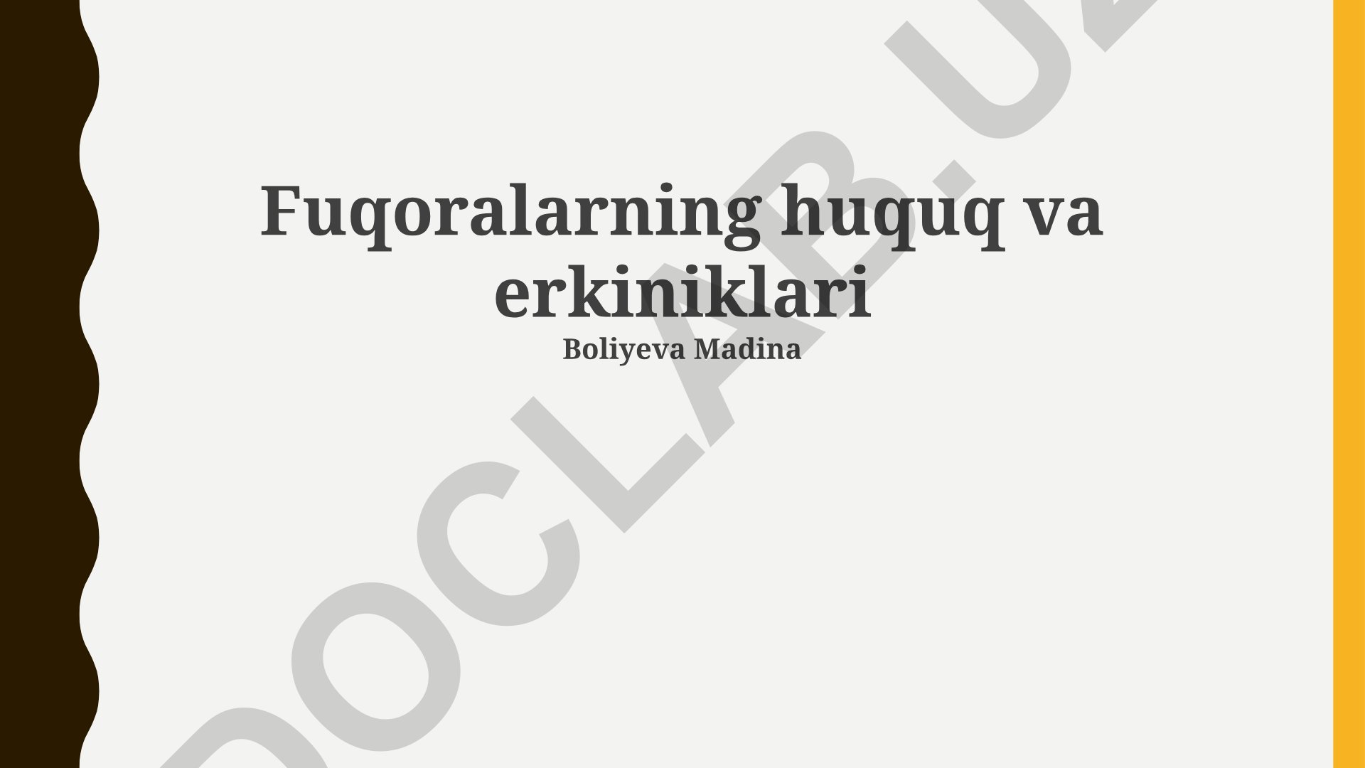Fuqarolarning huquq va erkinliklari