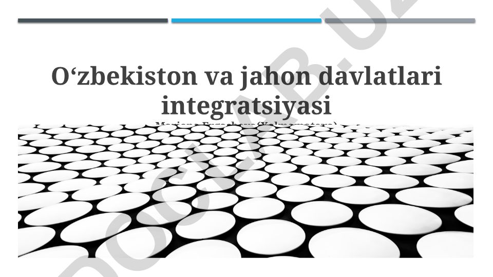 Oʻzbekiston va jahon davlatlari integratsiyasi