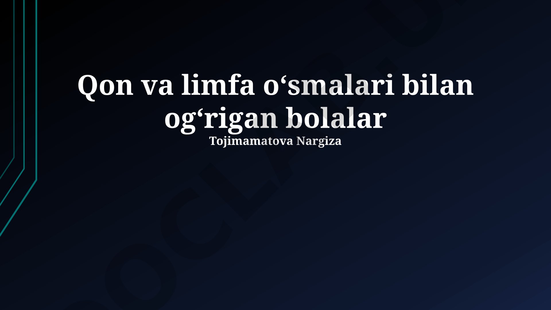 Qon va limfa oʻsmalari bilan ogʻrigan bolalar