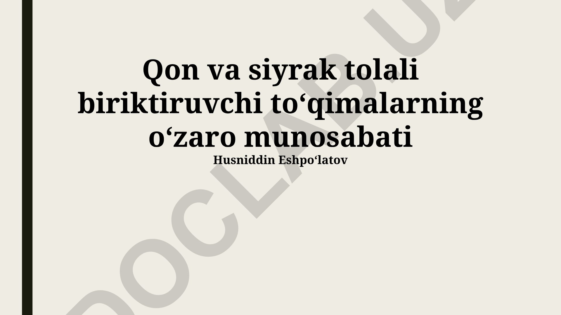 Zich va bo'sh biriktiruvchi to'qimalarning o'zaro munosabati