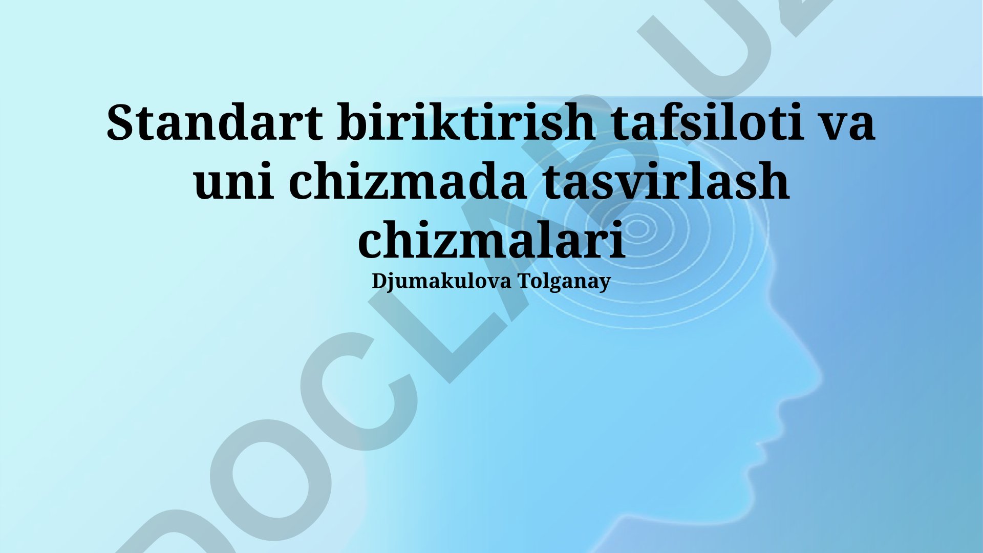 Standart to'plash tafsilotlari va chizmalarda tasvirlash usullari