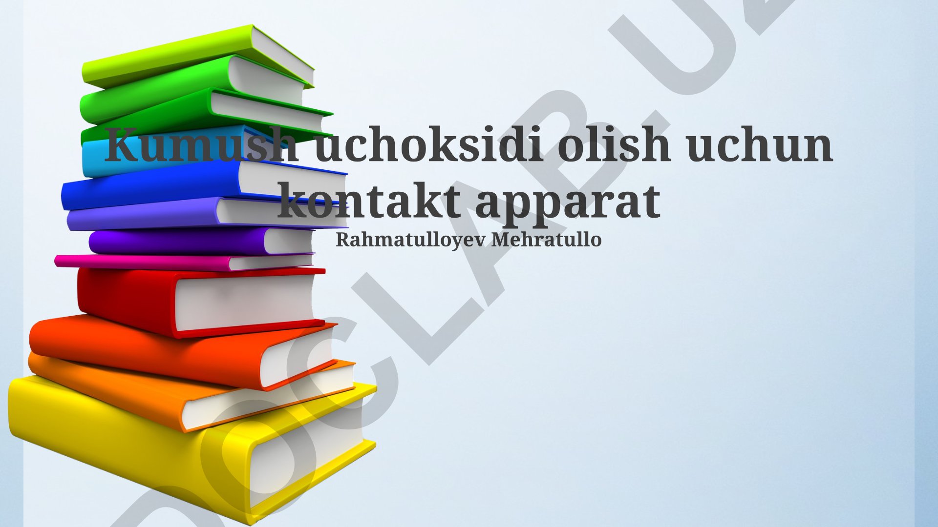 Kumush uchoksidi olish uchun kontakt apparat