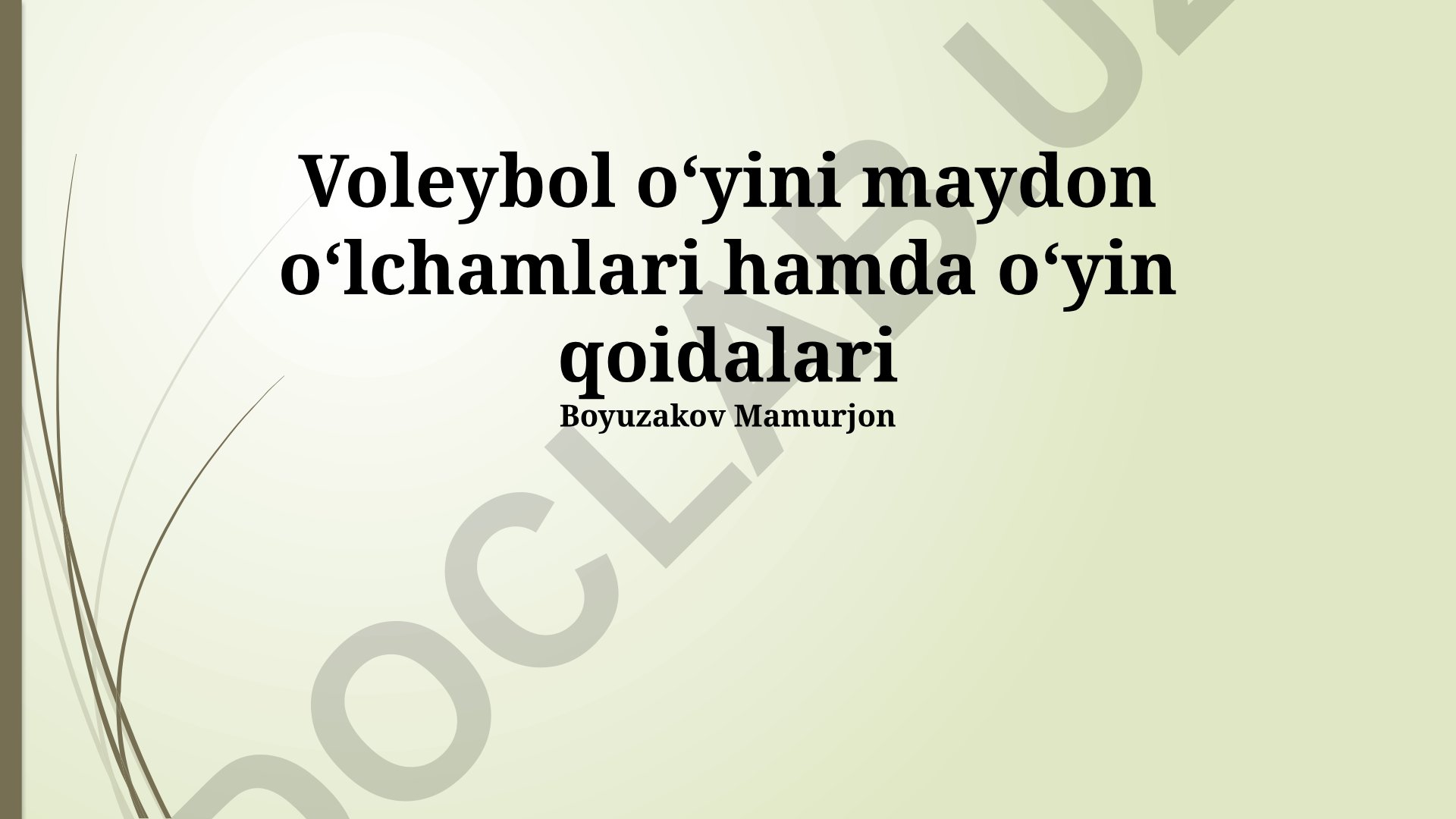 Voleybol o'yini maydon o'lchamlari va asosiy qoidalari