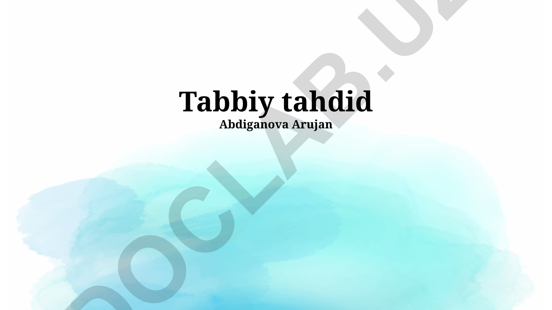 Tabiiy tahdidlar: O'pka saratoni diagnostikasi va davolash