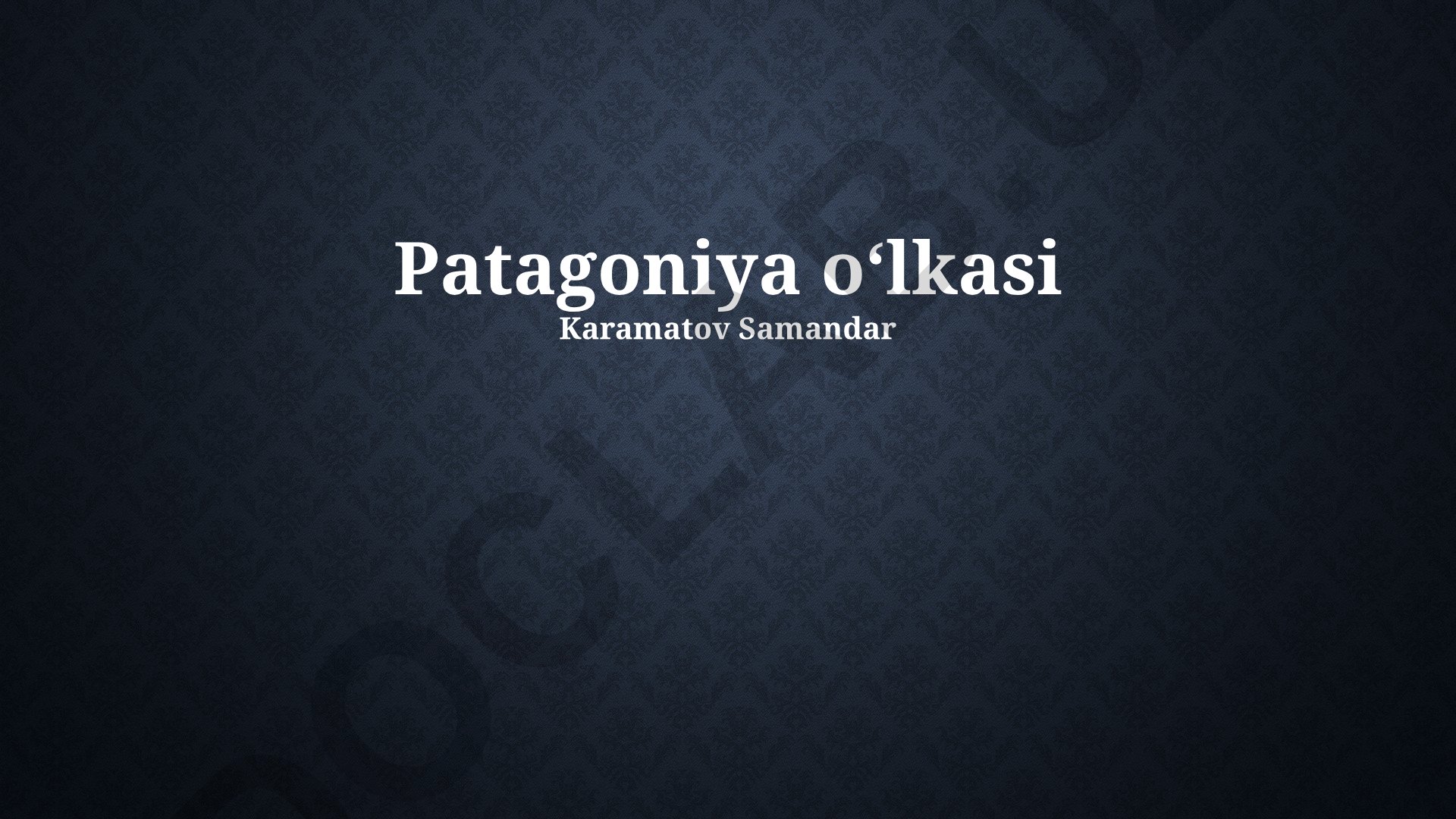 Patagoniya hududining geografiyasi, madaniyati va ekologik muammolari