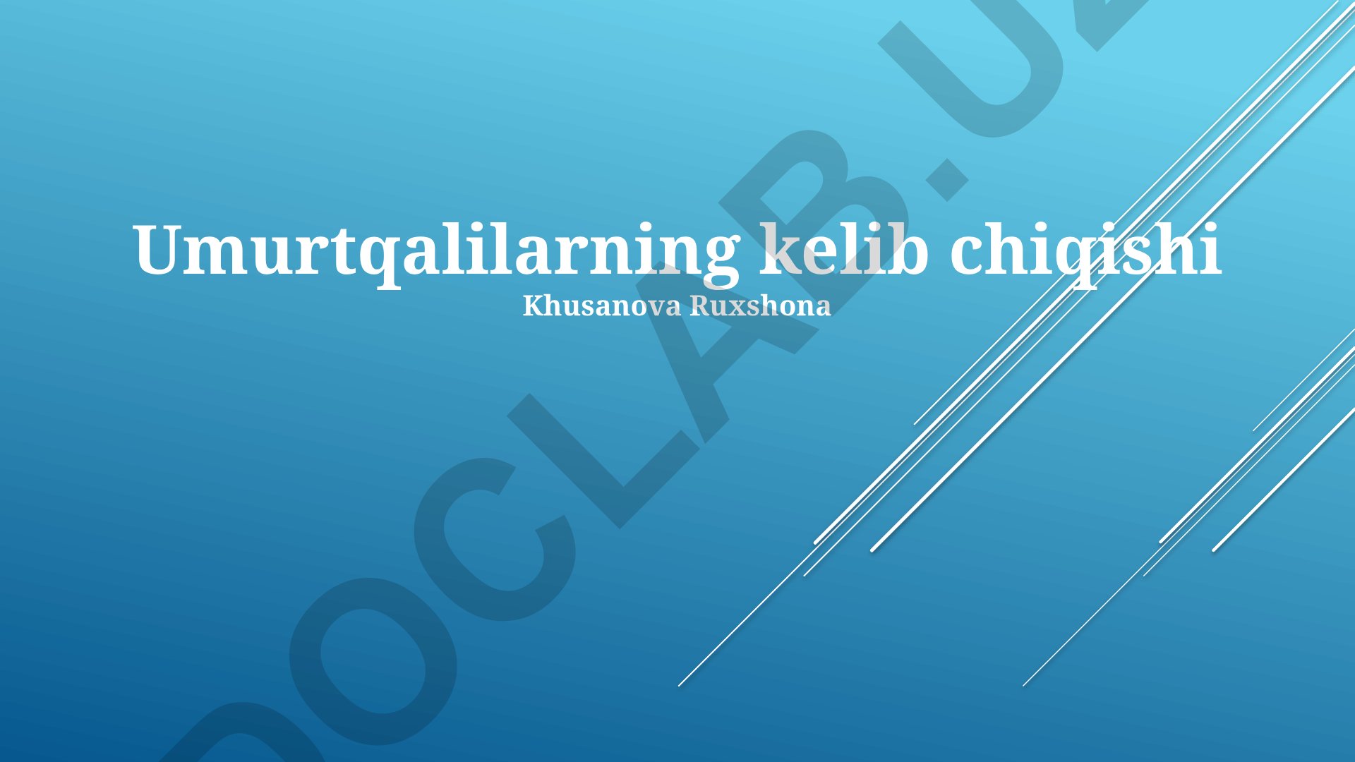 Umurtqalilarning kelib chiqishi va evolyutsiyasi